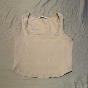 zenana tan crop top
